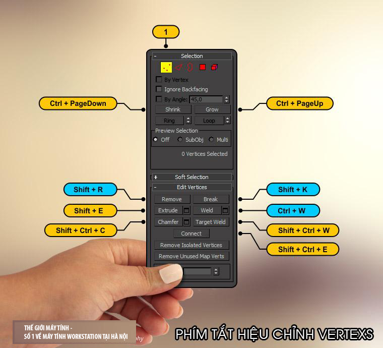 Mẹo 3Ds Max Những Phím Tắt Thông Dụng